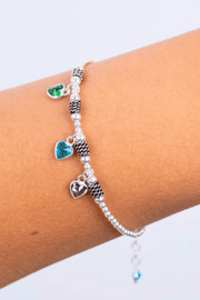 Zircon Colored Heart (01) Bracelet