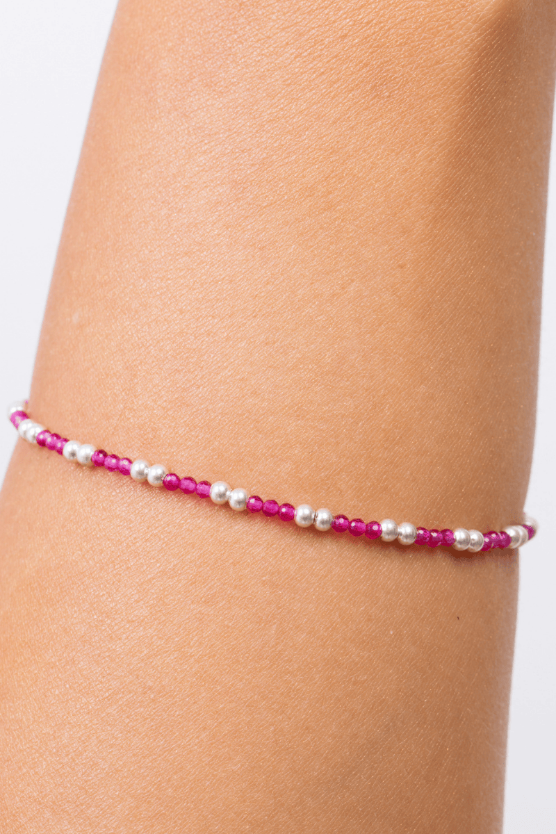 Small Fuchsia Stones Bracelet