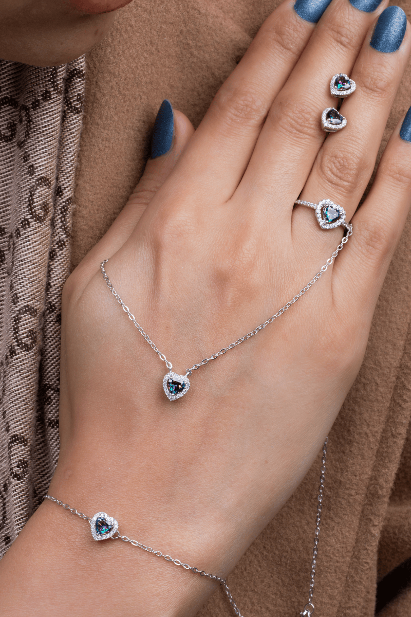 Zircon Purple Shades Heart Set