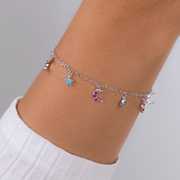 Colored Crescent Star Bracelet