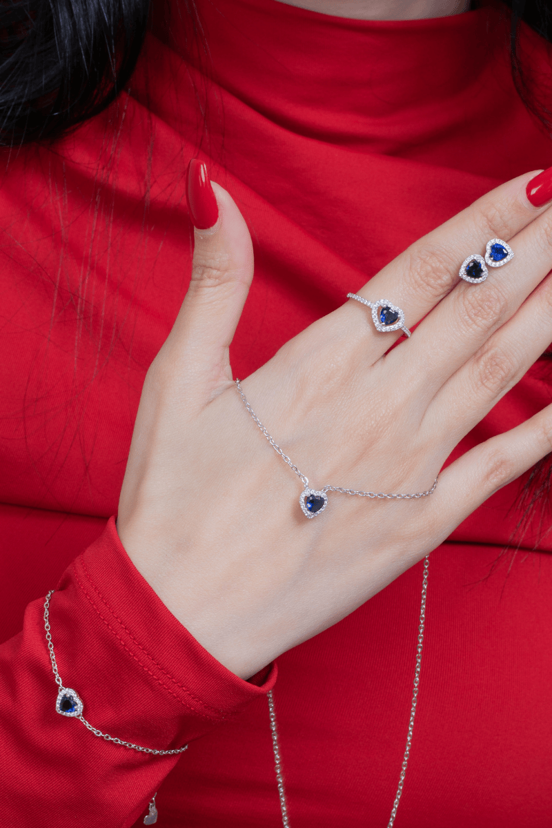 Zircon Blue Heart Set
