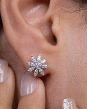 Zircon Flower (015) Earring