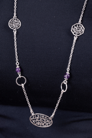 Arabic Qalb Ya3shaq (01) Purple Necklace
