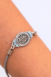 Turquoise Zircon Makank Fl Qalb Bracelet