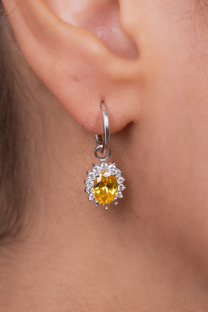 Zircon Yellow Hoop (033) Earring