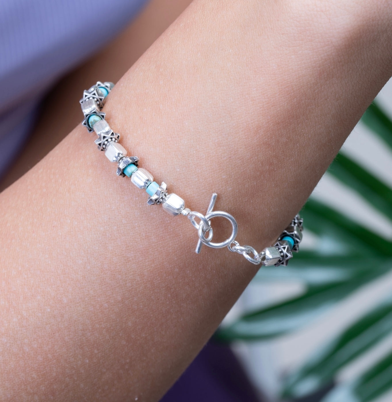 Square and Turquoise Bracelet