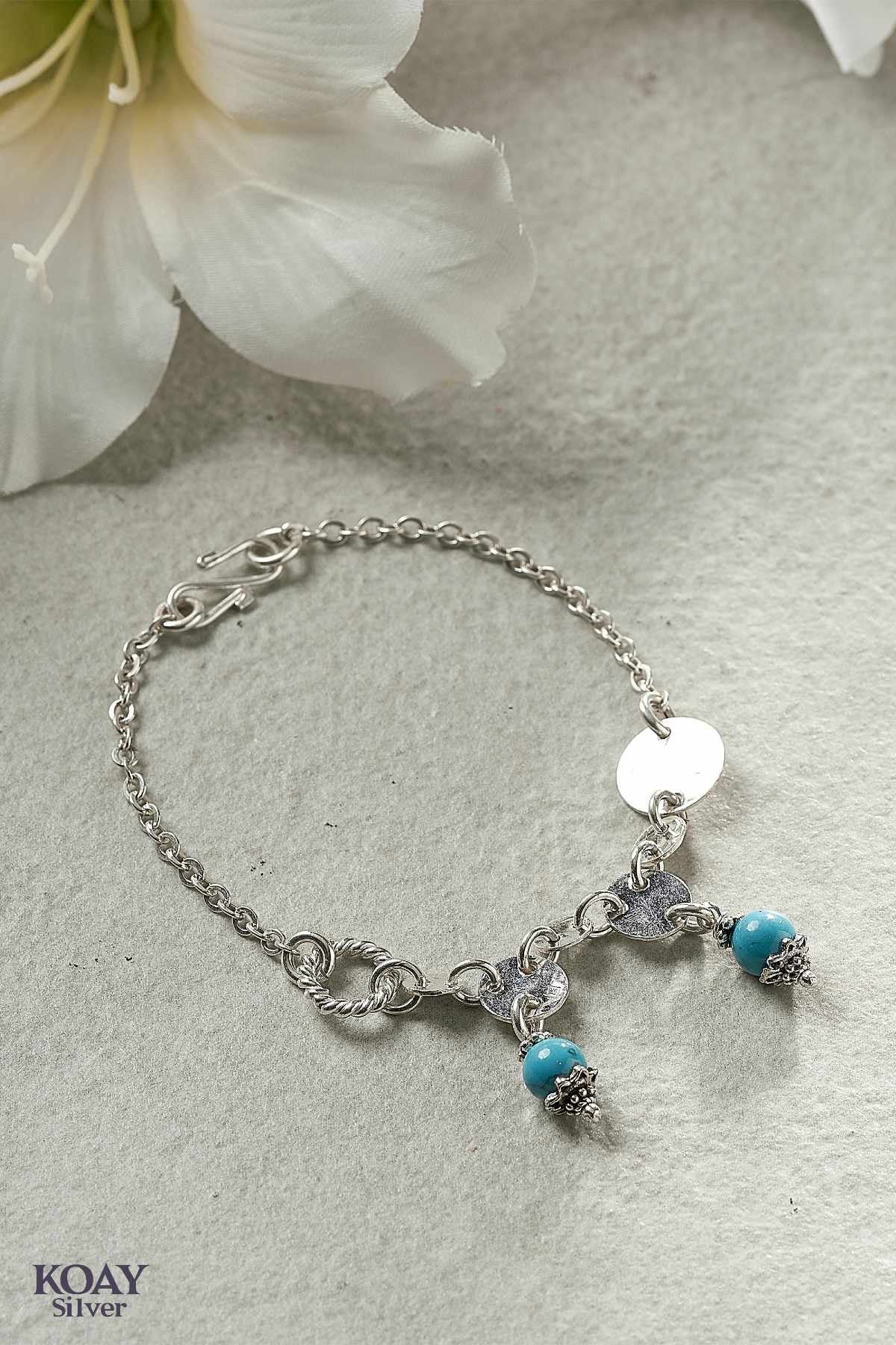 Turquoise Stone & Barq Bracelet