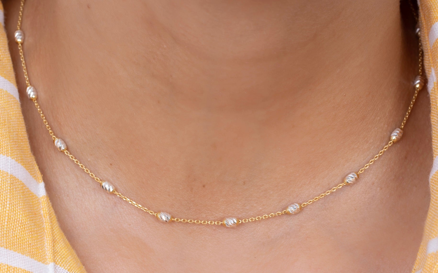 Ovals Mix Gold Necklace