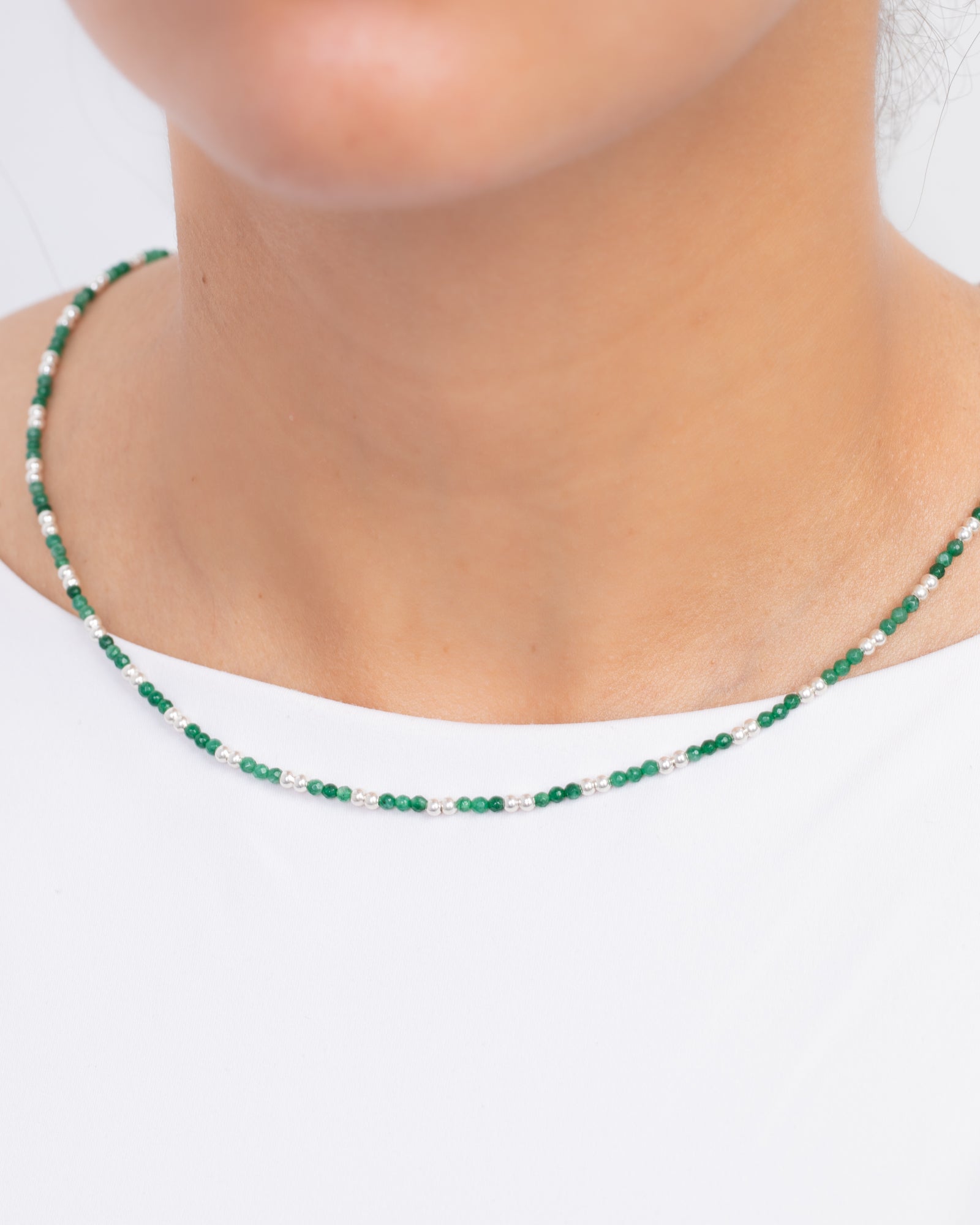 small jad stones Necklace