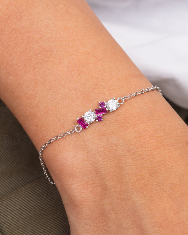 Zircon Pink And Purple Bracelet (01)