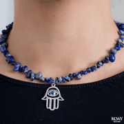 Lapis Hand Stones Necklace