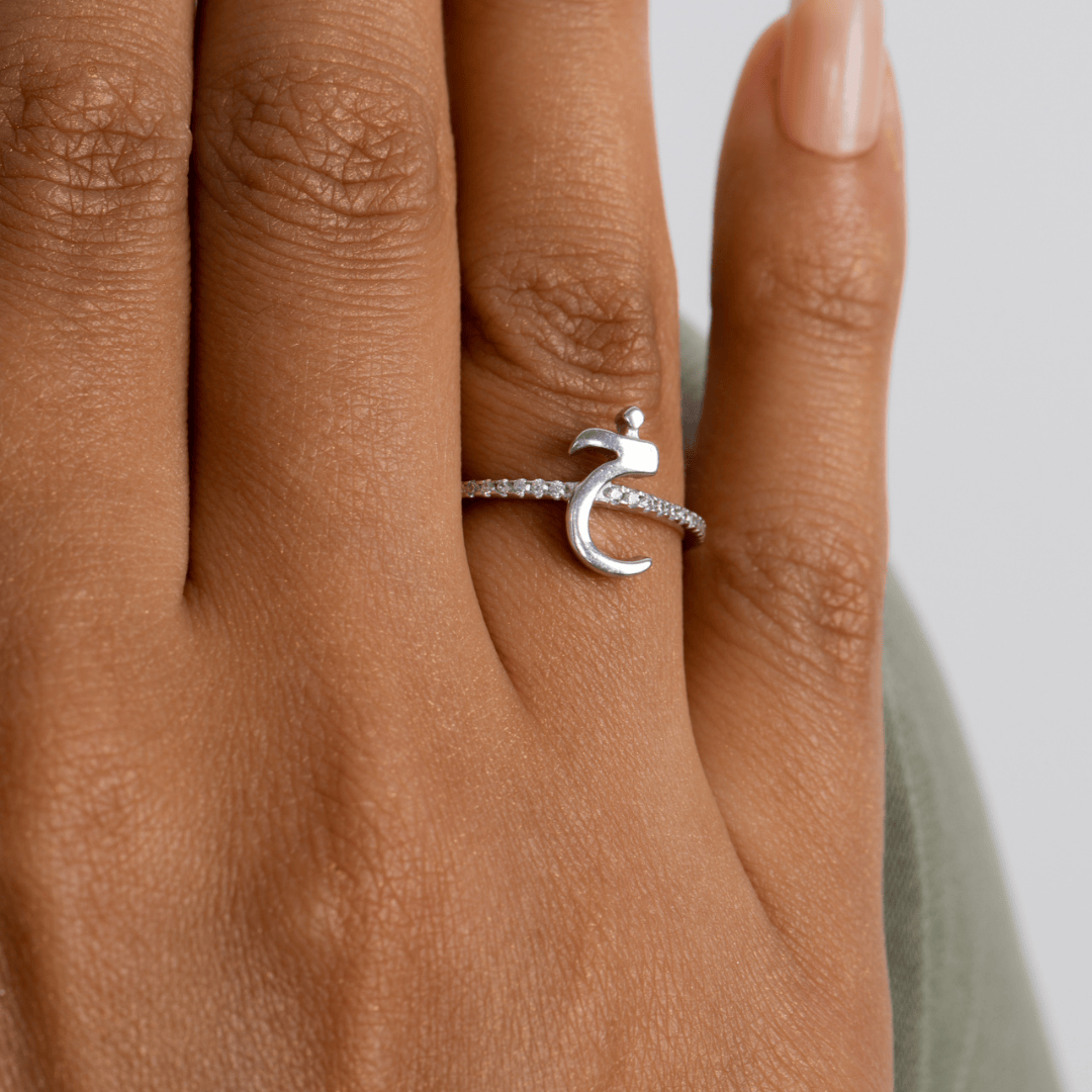 Zircon Letter Ring