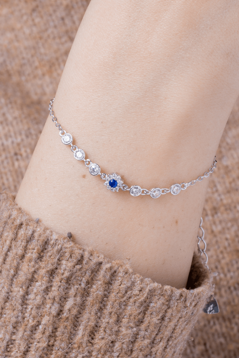 Zircon Flower Blue (03) Bracelet