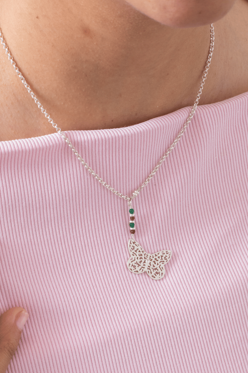 Colored Butterfly Necklace