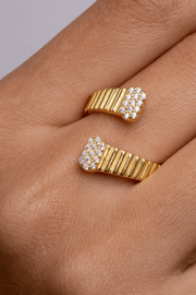 Zircon (0170) Gold Plated Ring