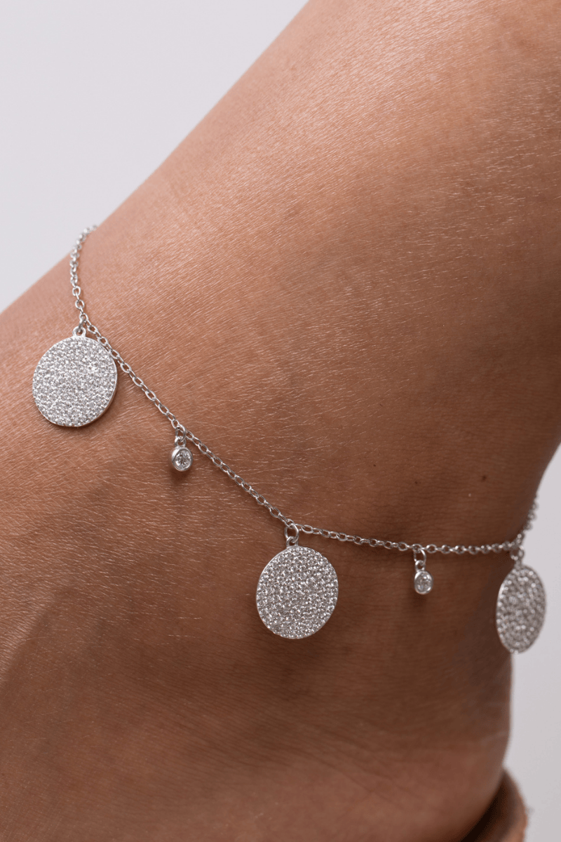 Zircon Circles (01) Anklet