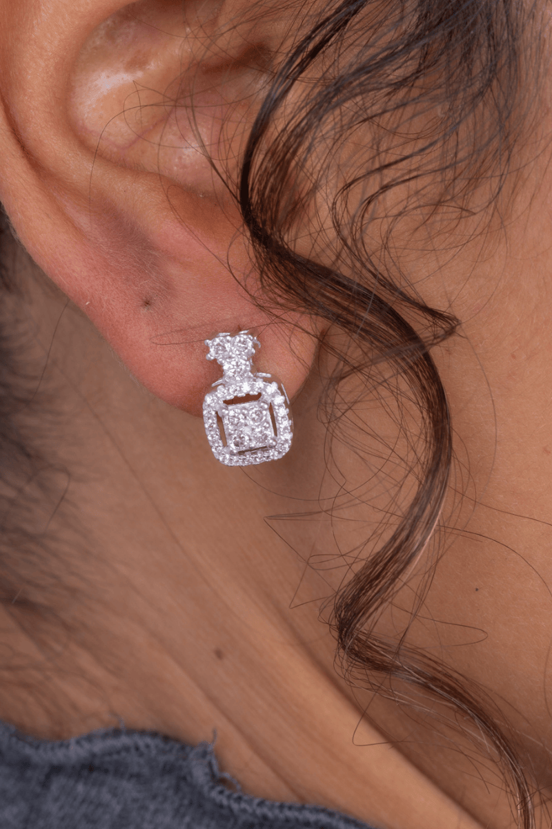 Zircon Diamond (033) Hoop Earring