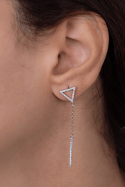 Zircon triangle (03) Earring