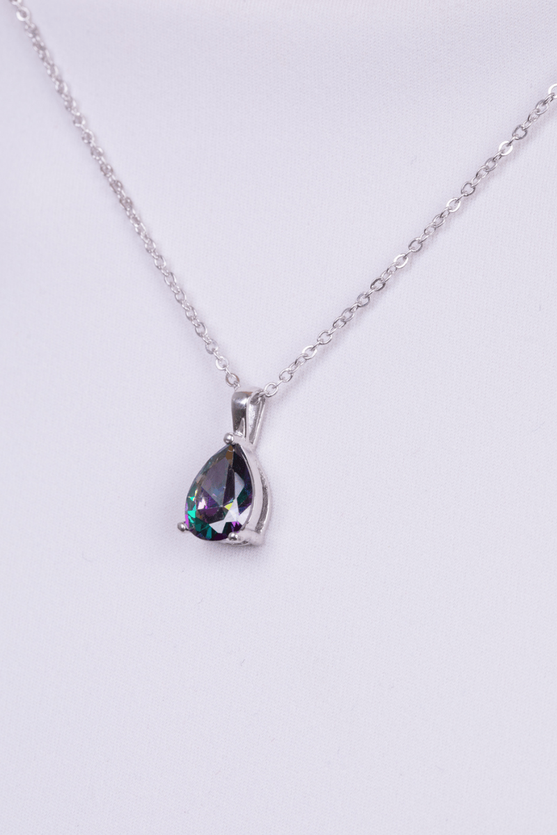 Zircon Oval Purple Shades Necklace