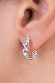 Zircon Chunky Hoop Earring