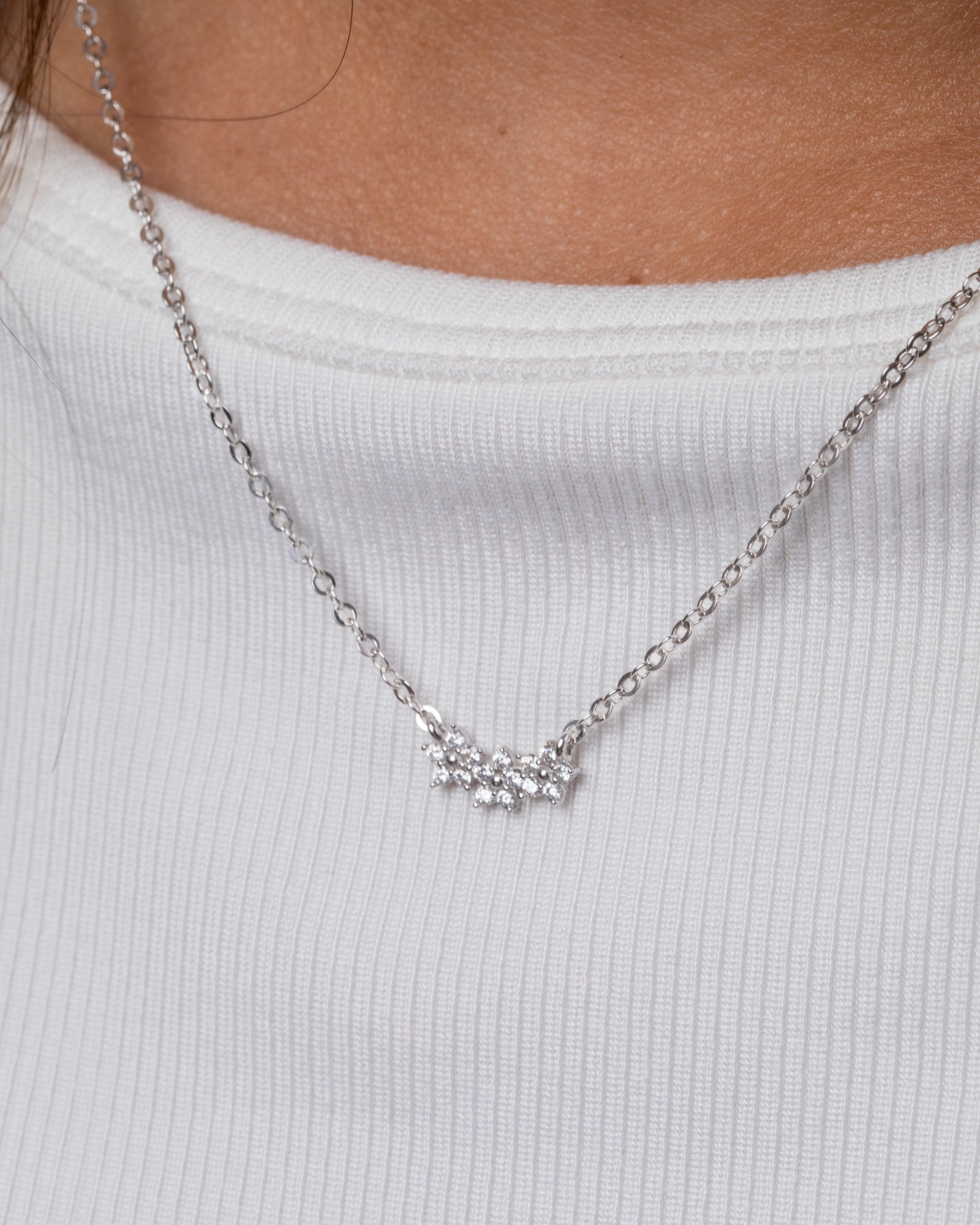 Zircon Flower (01) Necklace