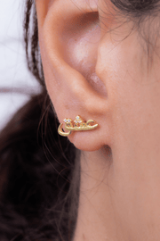 Zircon 3ashq Gold Plated Earring