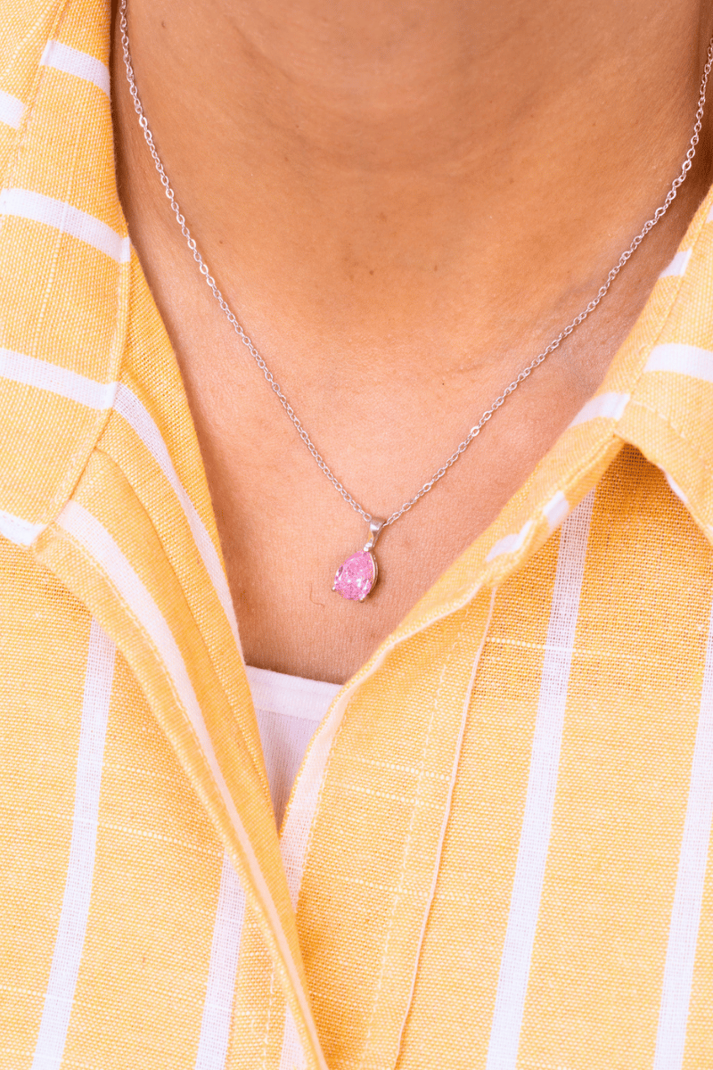 Zircon Rose Oval (07) Necklace