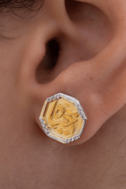 Zircon Hayah Gold Plated Earring