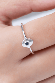 Zircon Blue Hand Ring