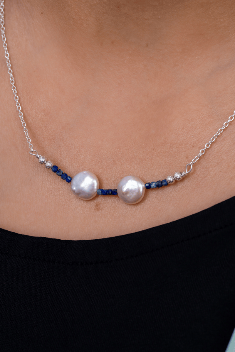 Sodalite & pearl Necklace