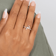 Zircon Letter Ring