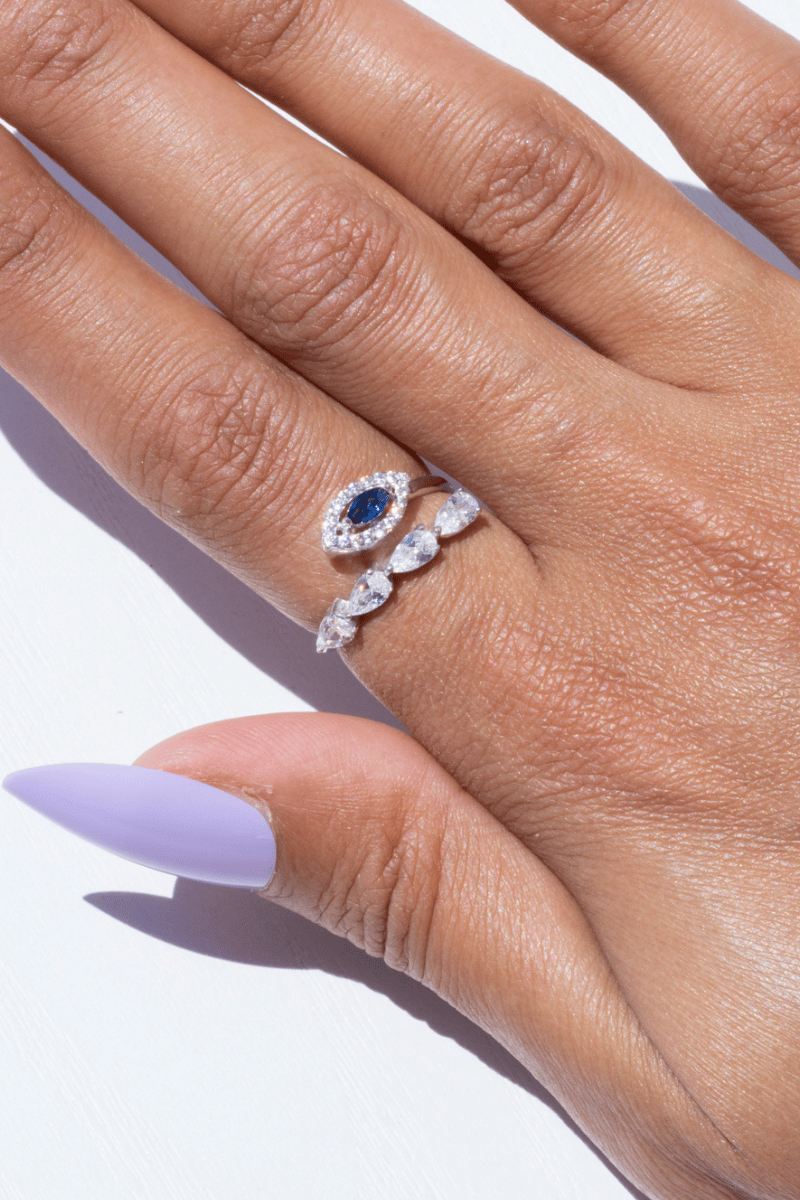Zircon Oval Blue (09) Ring