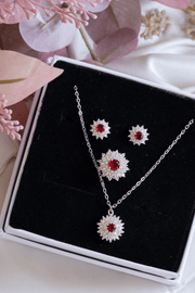 Zircon Red Flower Set