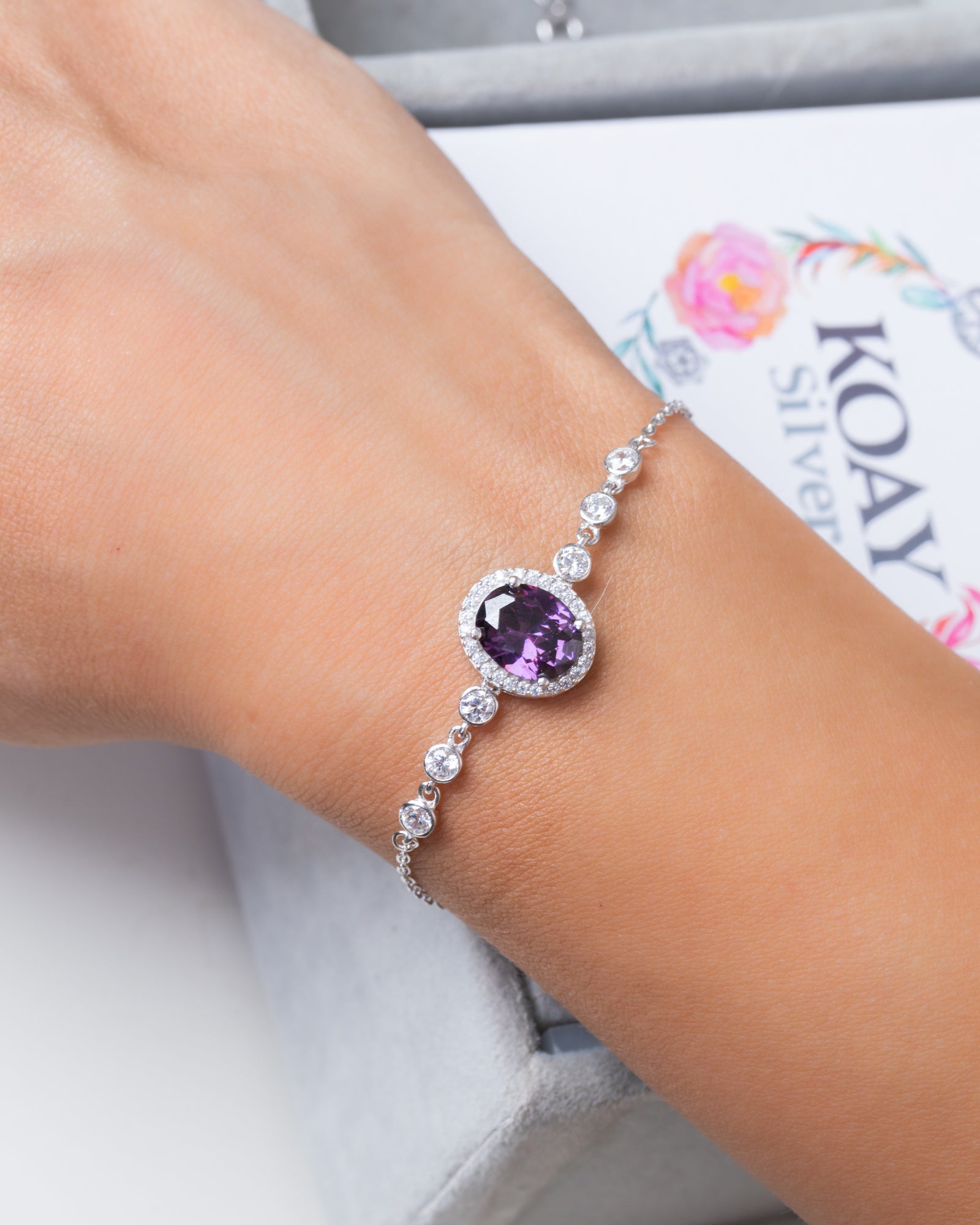 Zircon Bracelet (09-Purple)
