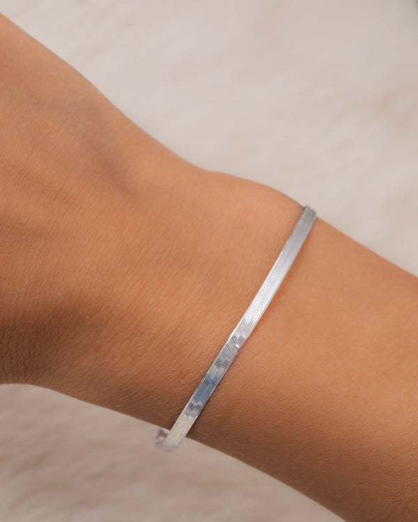 Herringbone Flat Snake Chain Bracelet