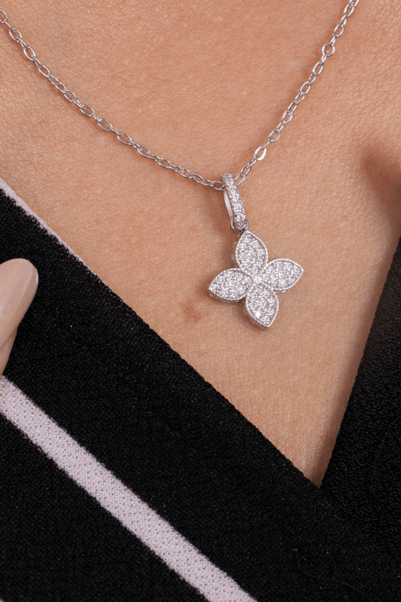 Zircon Flower (09) Necklace