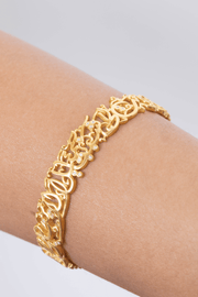 Arabic Zircon (07) Gold Plated Bangle
