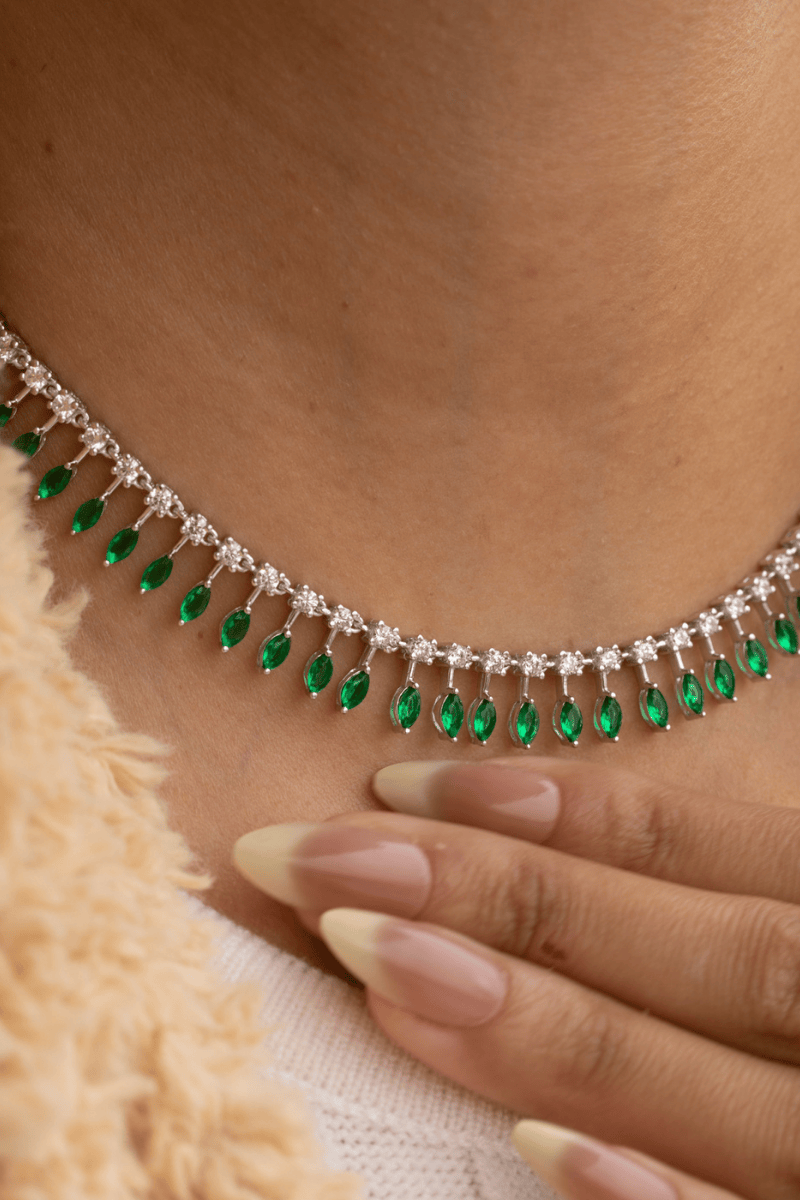 Zircon (026) Green Necklace