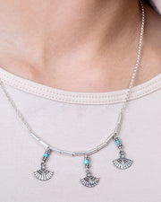 Lotus Turquoise Necklace