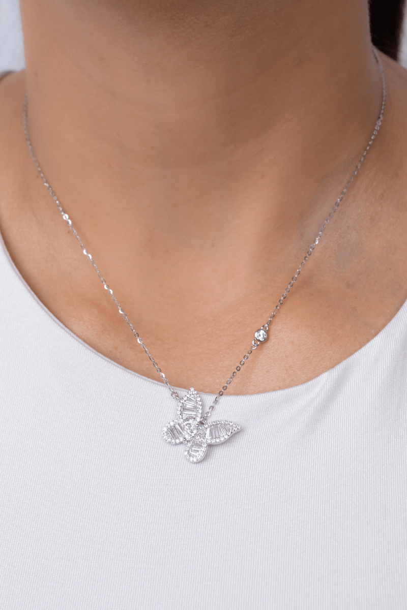 Zircon Butterfly (07) Necklace
