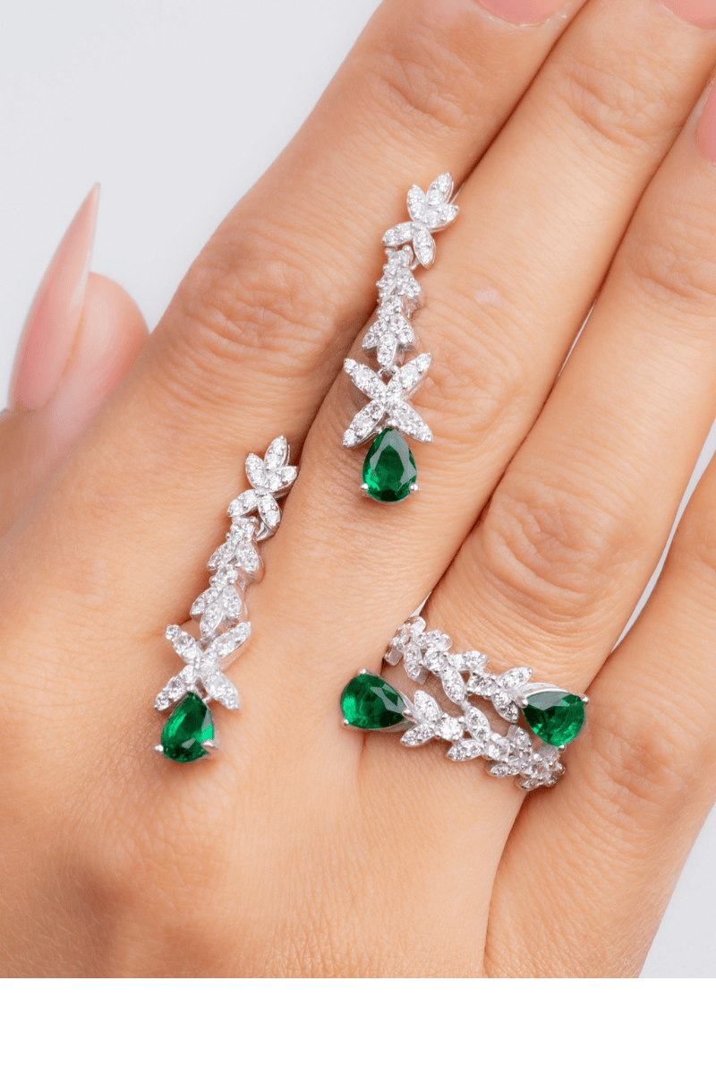 Zircon Oval (01) Green Set
