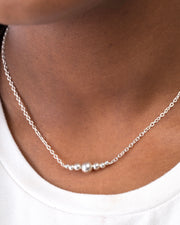 Seven Silver Balls Necklace