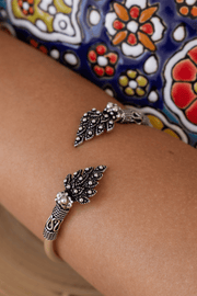 Boho Double Leaf Bangle
