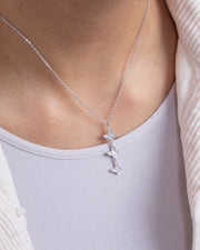 Zircon Three Butterfly Necklace
