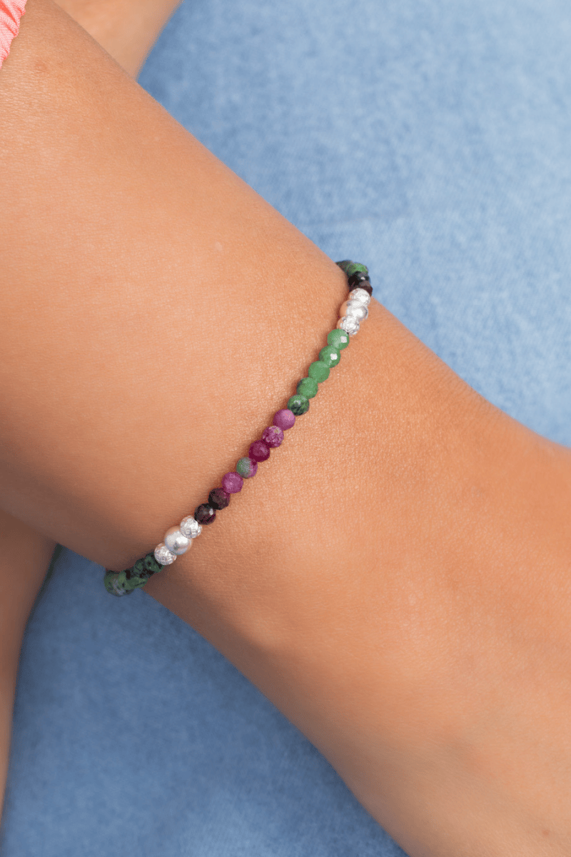 Ruby & Balls Bracelet