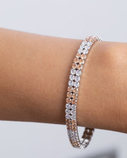 Zircon Light Orange Tennis Double Layer (01) Bracelet