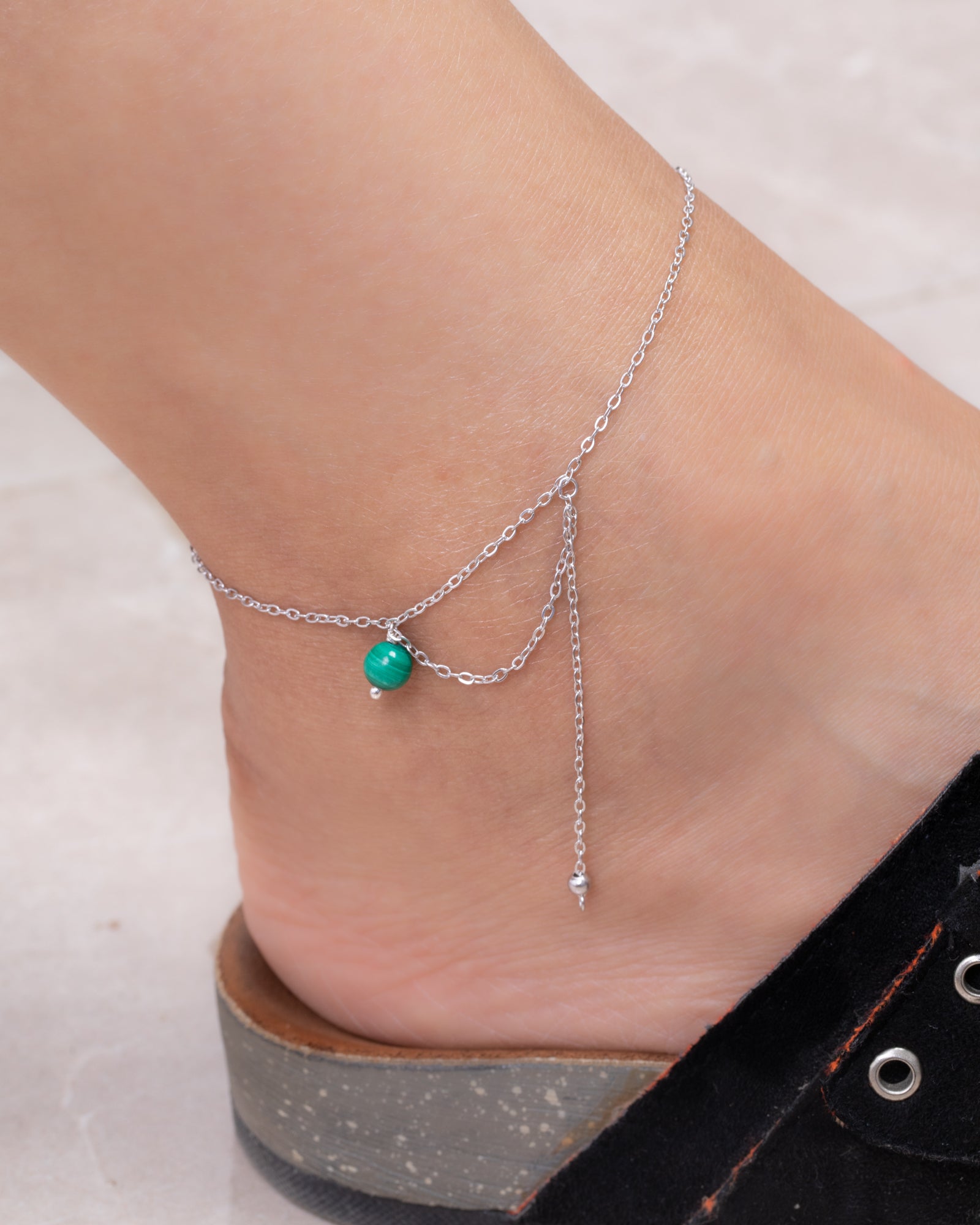 Malachit Anklet