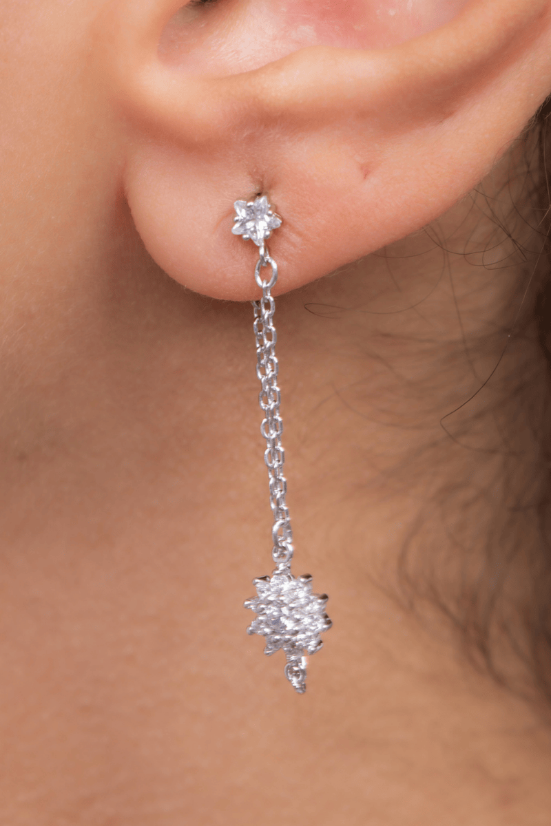 Zircon Flower (011) Earring