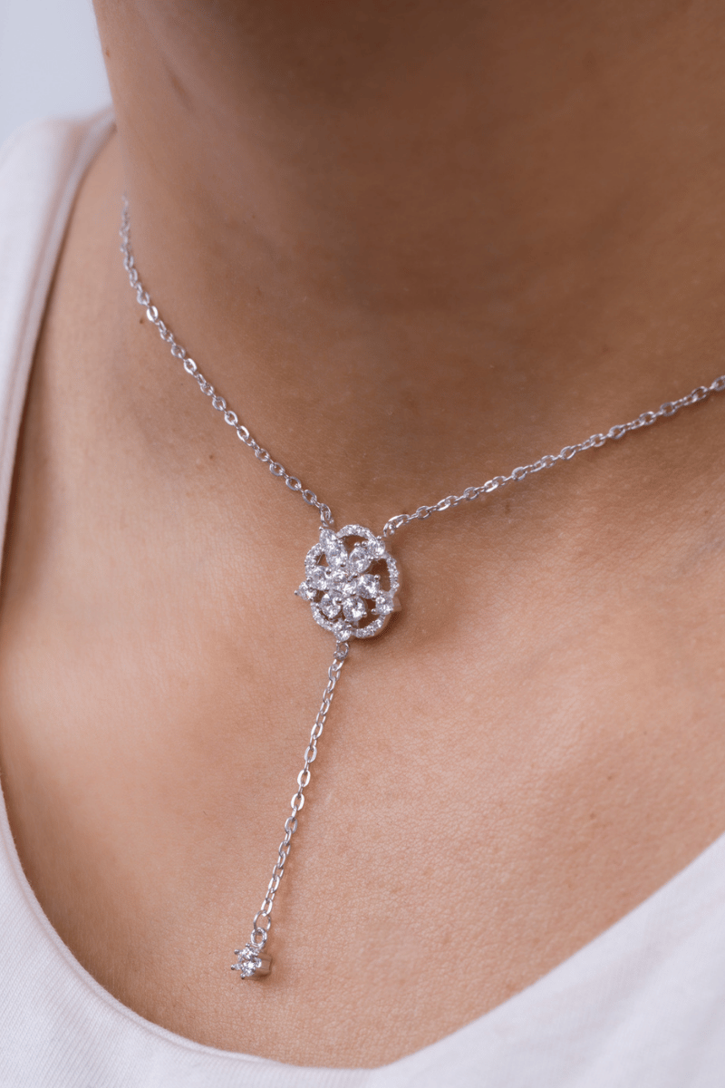 Zircon Flower (012) Necklace