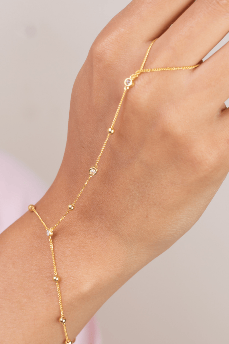 Zircon Gold Plated Handchain
